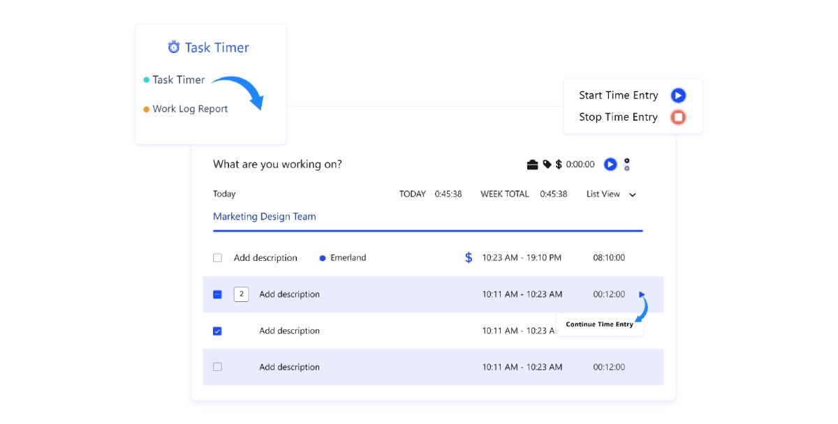 Start tracking time image